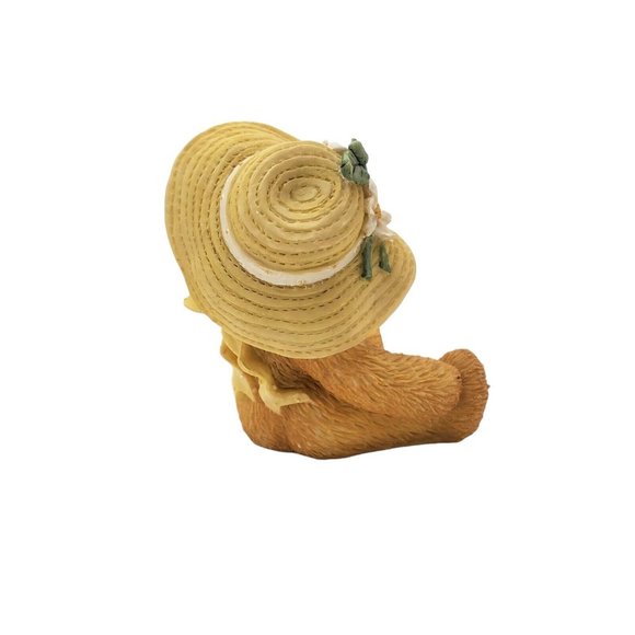 Cherished Teddies 128023 Dorthy Love Me True Bear Figuri Straw Hat White Flowers - Picture 3 of 6